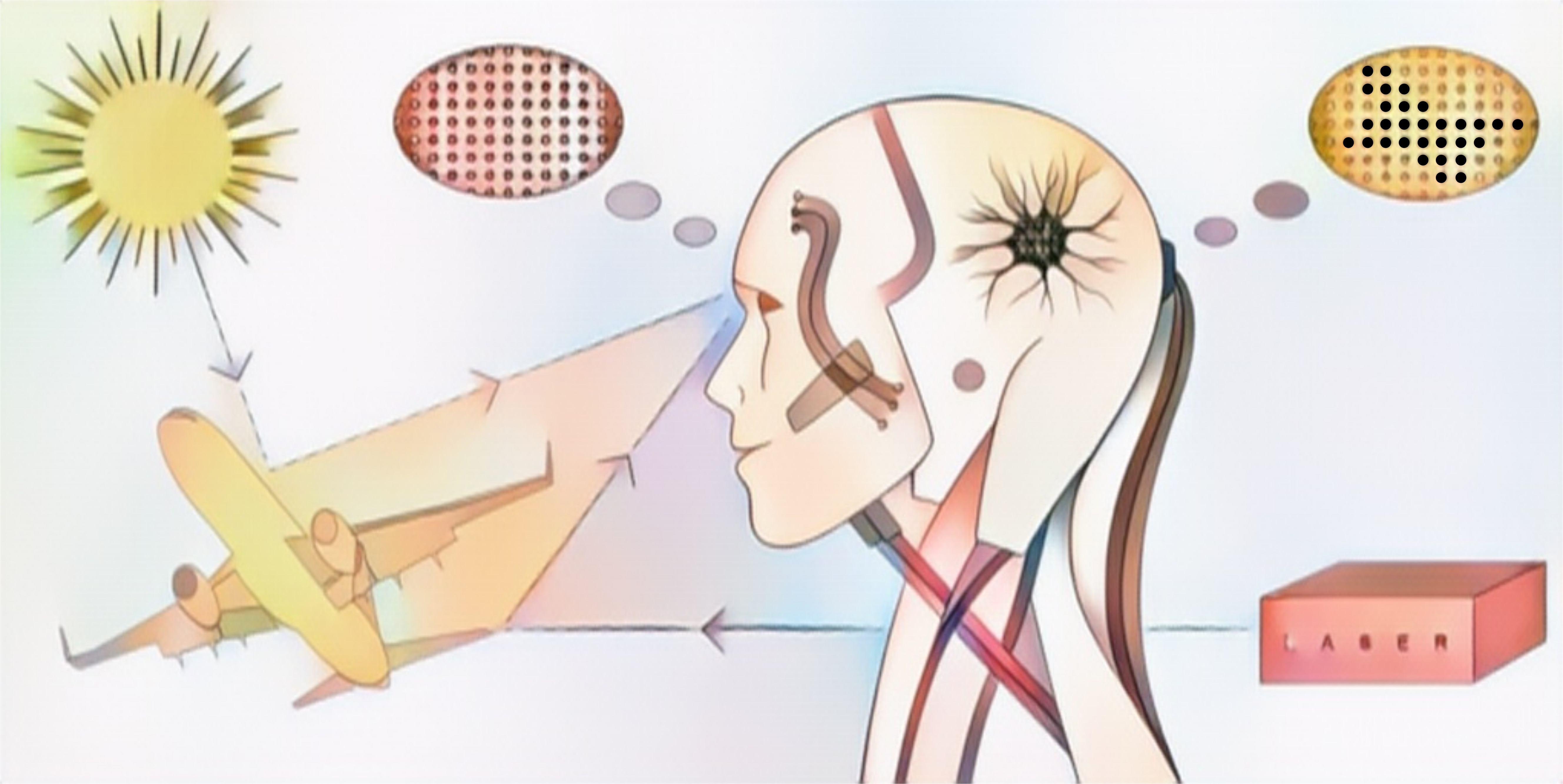 A detector (the eye) measures identical photons from natural sunlight and laser light. The fast identification of light sources is performed by an artificial neuron that is trained to efficiently extract patterns in the quantum fluctuations of photons.