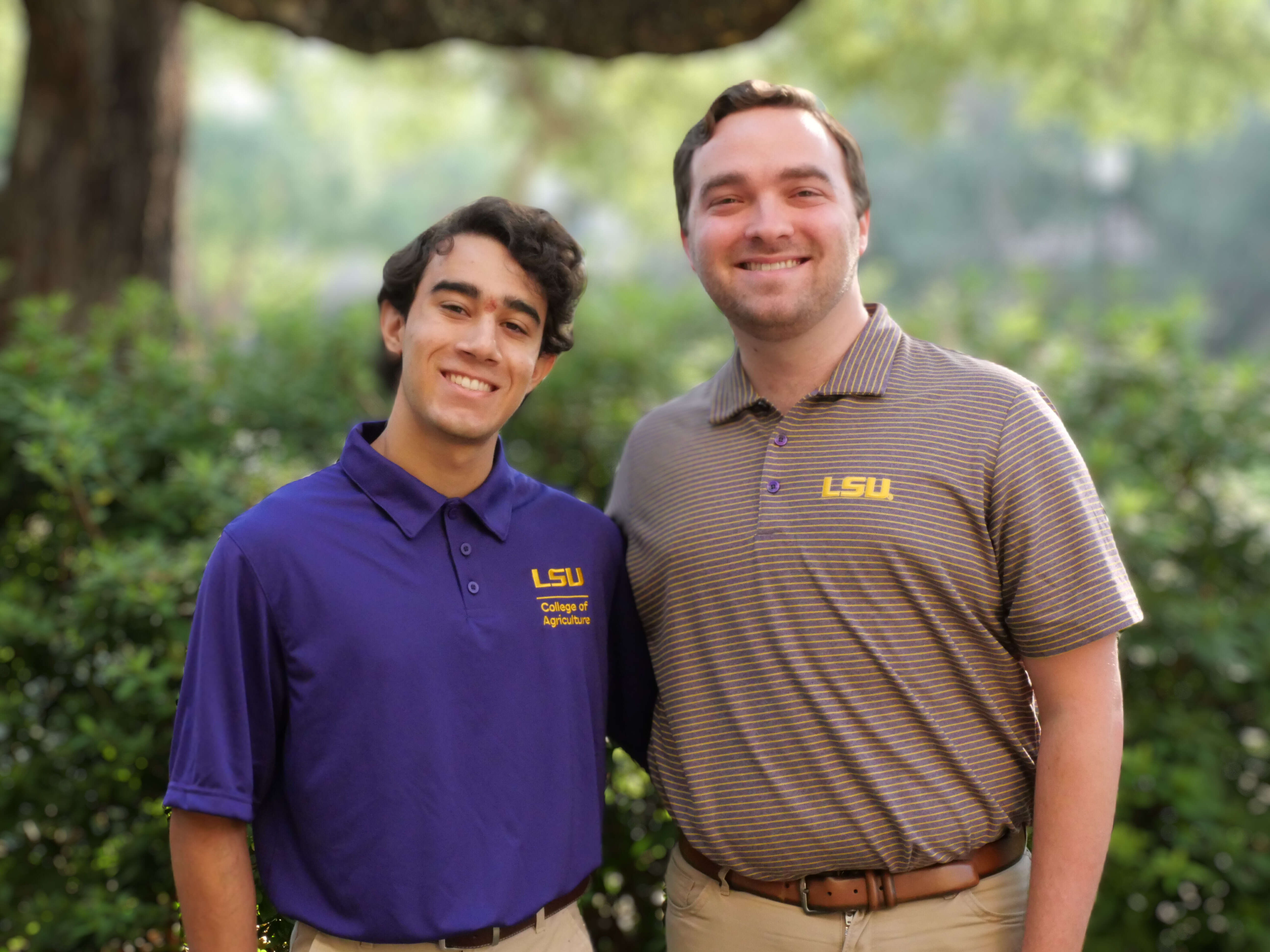 Cole Guidry stands with peer mentor, Nicholas Birriga