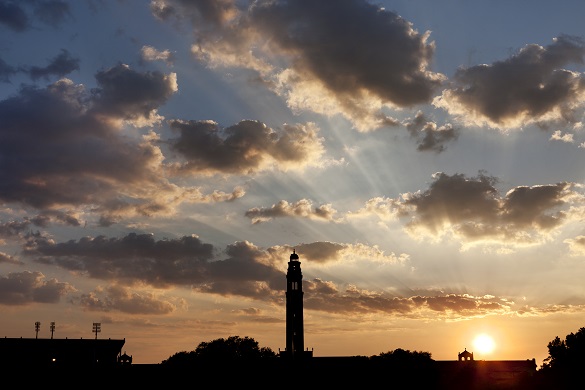 Sunset over LSU Parade Grounds