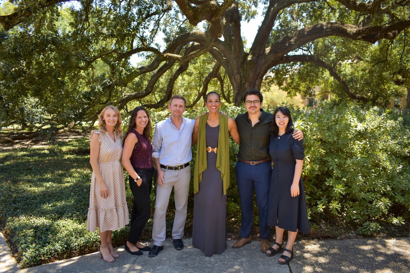 A group photo including Dr. Kelly Clark, Dr. Jeanne Donaldson, Dr. Shawn Gilroy, Dr. Anna Long, Dr. Sam Morris, and Dr. Danbi Choe.